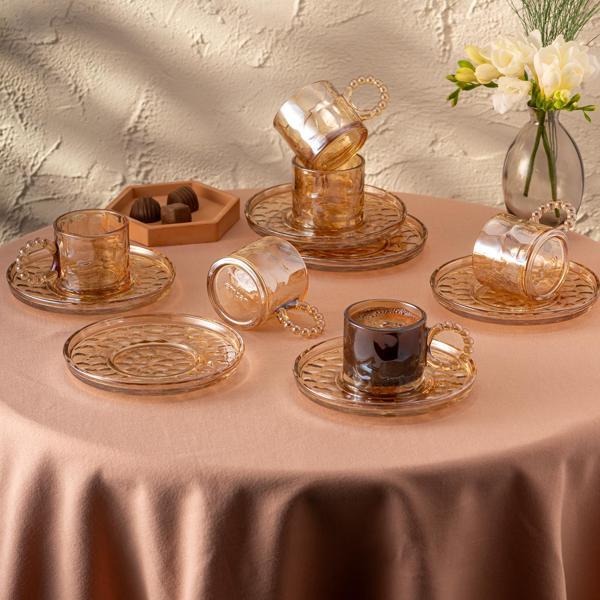 Emsan Çifte Kavrulmuş 100 ml 6'lı Kahve Fincan Takımı - Image 1