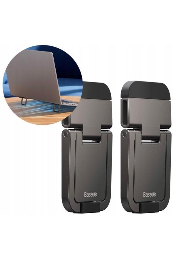 Baseus Katlanabilir Portatif Macbook Dizüstü Bilgisayar Laptop Stand Ayağı Siyah - Image 1