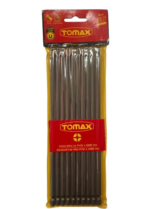 TOMAX YILDIZ BİTS UÇ PH2X200 1 PAKET 10 ADET - Image 1