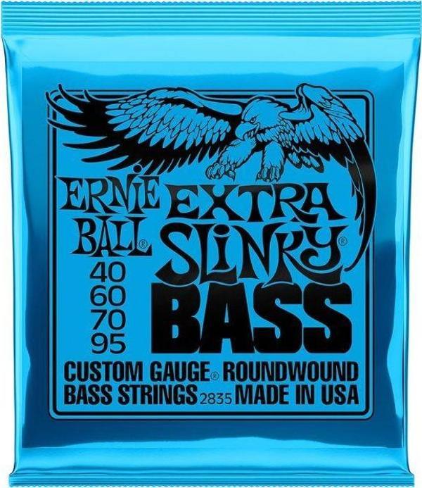 Ernie Ball P02835 Extra Slinky Nickel 40-95 4 Telli Bas Gitar - Image 1