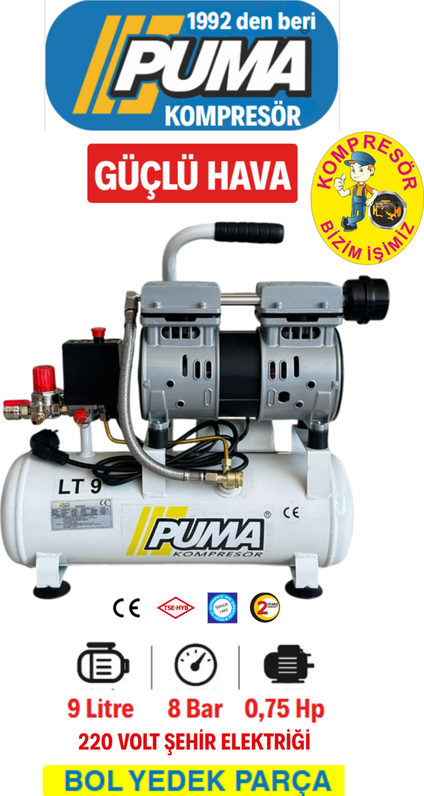 Puma 9 LT KOMPRESÖR (YAĞSIZ) - Image 1