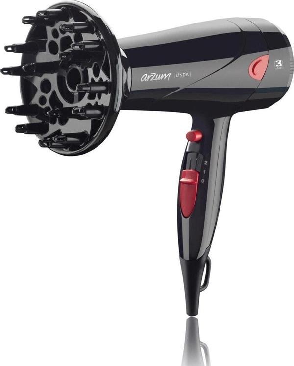 Arzum Ar569 Siyah Linda 2000 Watt Saç Kurutma Makinesı - Image 1