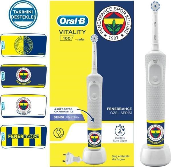 Oral-B D100 Şarjlı Fırça Fenerbahçe Taraftar Paketi - Image 1