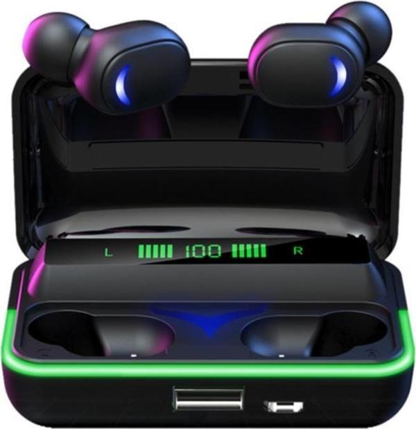 E10 Oyuncu Rgb 5.1 Wireless 1200mah Powerbank Özellikli Kablosuz Bluetooth Kulaklık E10-MİPODS - Image 1