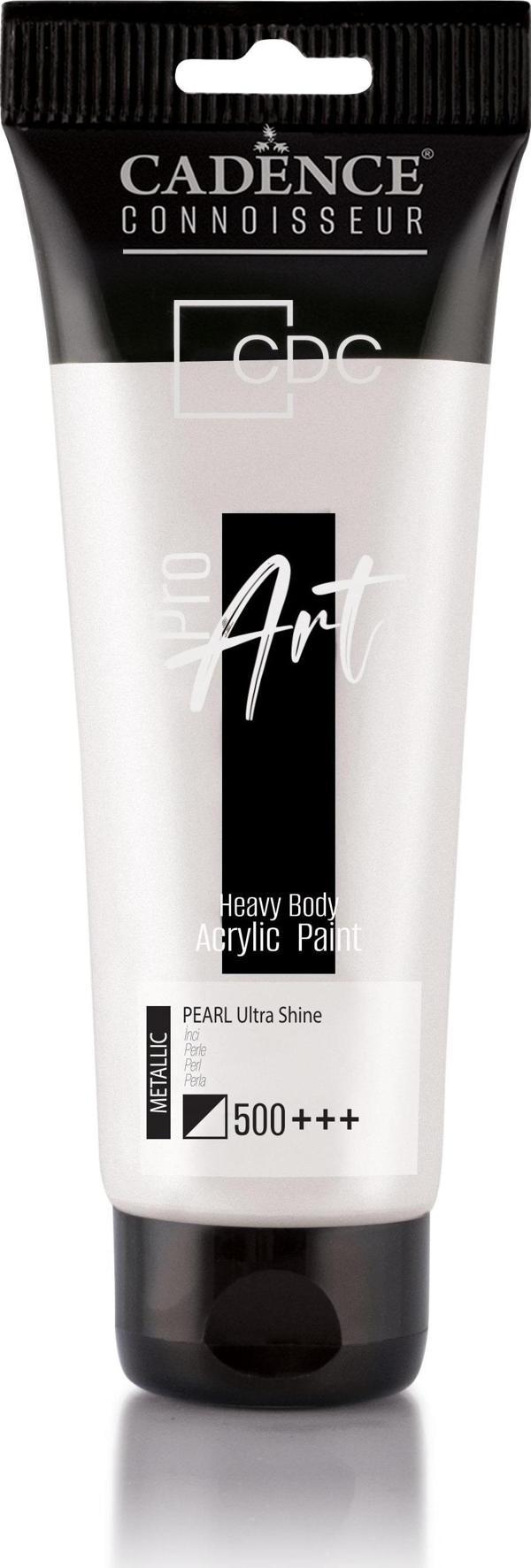 Cadence PROART HEAVY BODY  METALİK ULTRA PARLAK AKRİLİK BOYA PRD-500 İNCİ 120 ml - Image 1