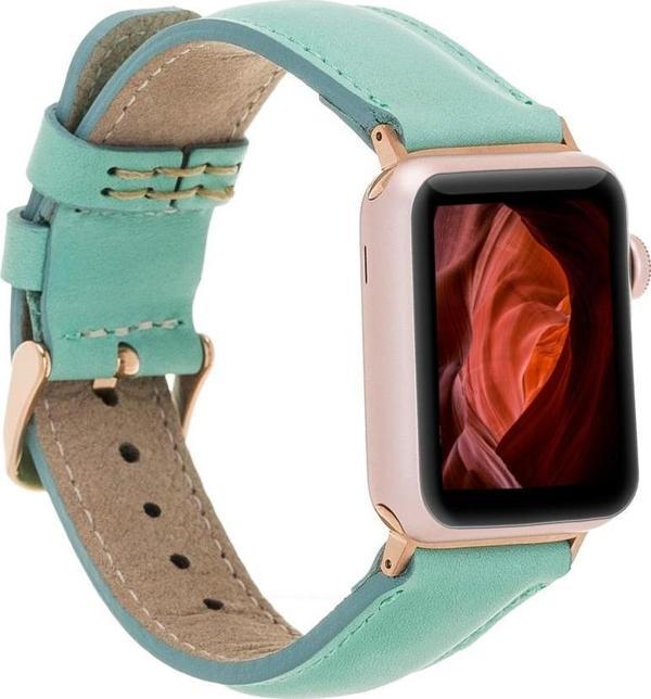 Bouletta Apple Watch Uyumlu Deri Kordon 42-44-45mm BRN7 Yeşil - Image 1