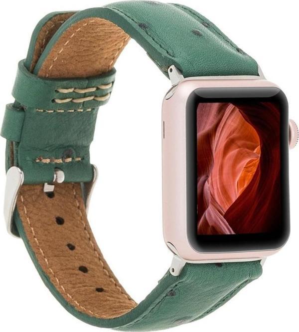 Bouletta Apple Watch Uyumlu Deri Kordon 42-44-45mm DE6 Yeşil - Image 1