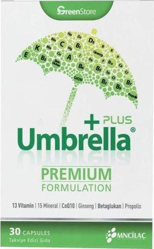Green Store Umbrella Plus Multivitamin ve Mineral 30 Kapsül - Image 1