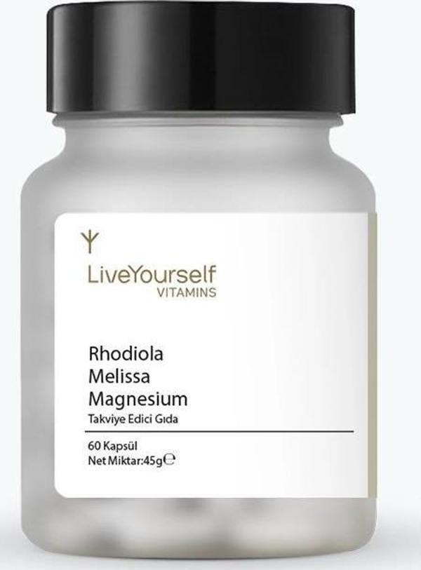 LiveYourself Vitamins Rhodiola Melisa İçeren Takviye Edici Gıda 60 Kapsül - Image 1