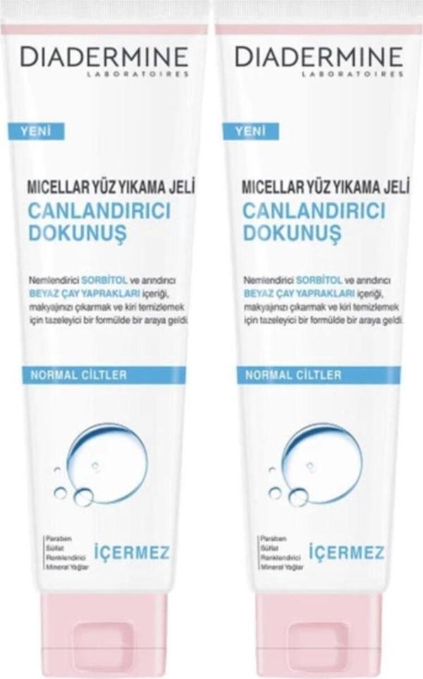 Diadermine Micellar Yüz Yıkama Jeli Canlandırıcı Dokunuş 150 Ml X 2 Adet - Image 1