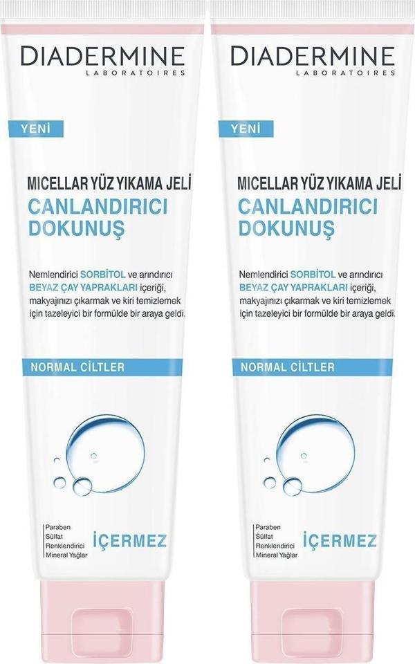 Diadermine Mıcellar Yüz Yıkama Jeli Canlandırıcı Dokunuş 150 ml X 2 Adet - Image 1