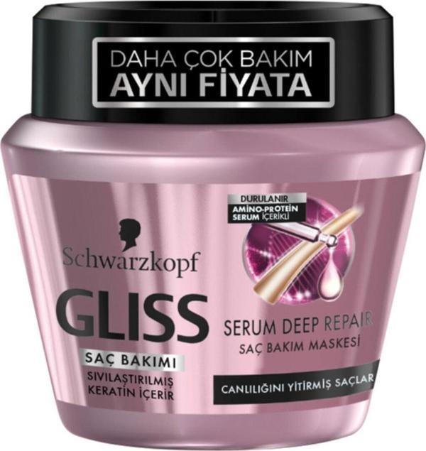 Gliss Serum Deep Repair Onarıcı Saç Bakım Maskesi 200 ml - Image 1
