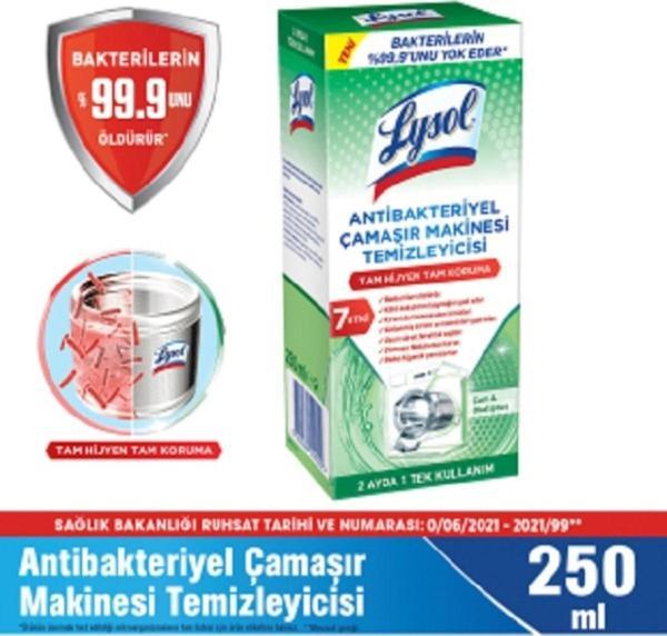 Lysol Antibakteriyel Çamaşır Makinesi Temizleyicisi Çam Ve Okaliptus Ferahlığı 250ml - Image 1