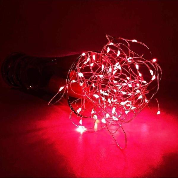 Kuzey 4 Metre Kırmızı Pilli Led Işık Kırmızı Led Işık Kırmızı Yılbaşı Ağacı Işığı Noel Işığı Parlak Modlu - Image 1