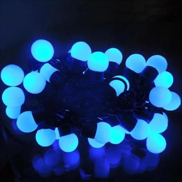 Kuzey 4.30 Metre Mavi Top Led Işık Mavi Işık 220 V Fişli Yılbaşı Ağacı Işığı Mavi Top Işık Mavi Led - Image 1