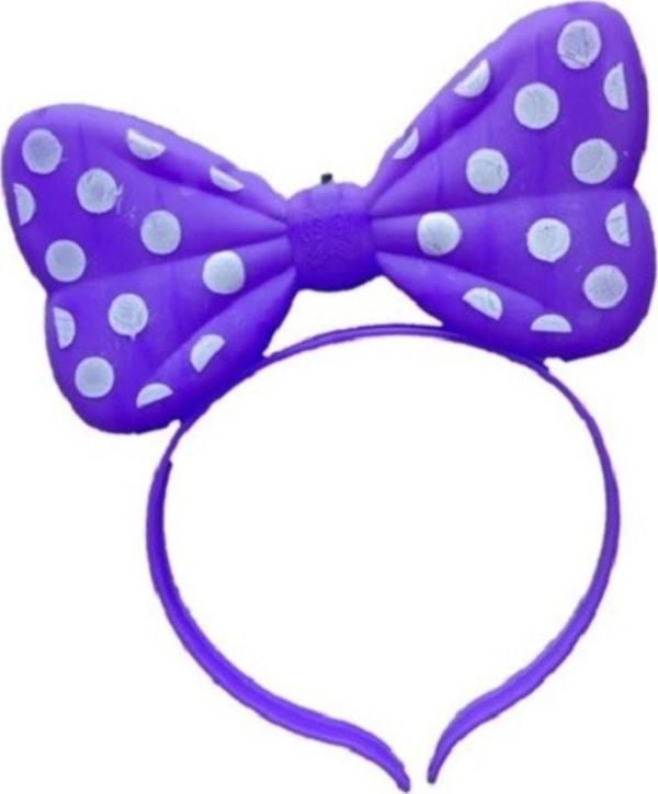Kuzey Mor Işıklı Taç Purple Headband Led Light Mor Minnie Mouse Işıklı Taç Mor Miki Taç Konser Işıkları - Image 1