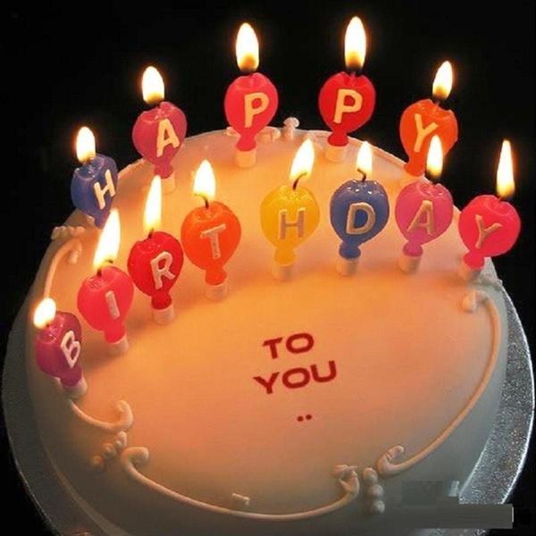 Kuzey Renkli Happy Bırthday Doğum Günü Mumu Renkli Happy Bırthday Kalpli Pasta Mumu Renkli Pasta Mumu - Image 1