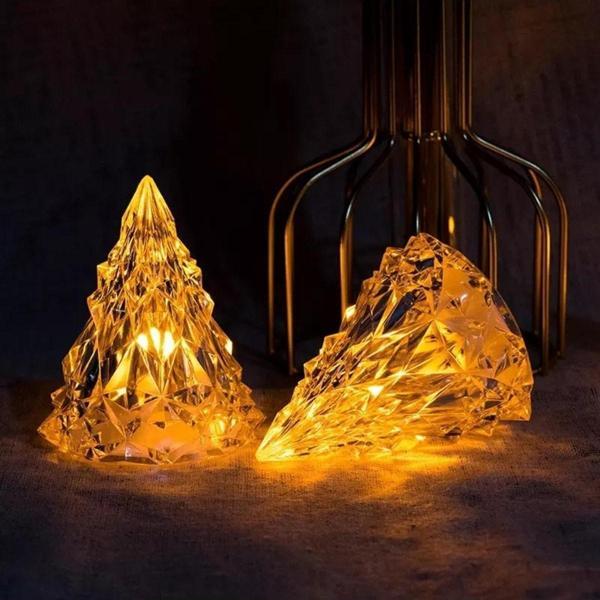 Kuzey Amber Led Işıklı Çam Ağacı Mini Işıklı Çam Ağacı Işıklı Yılbaşı Ağacı Led Light Noel Tree Decor Led - Image 1