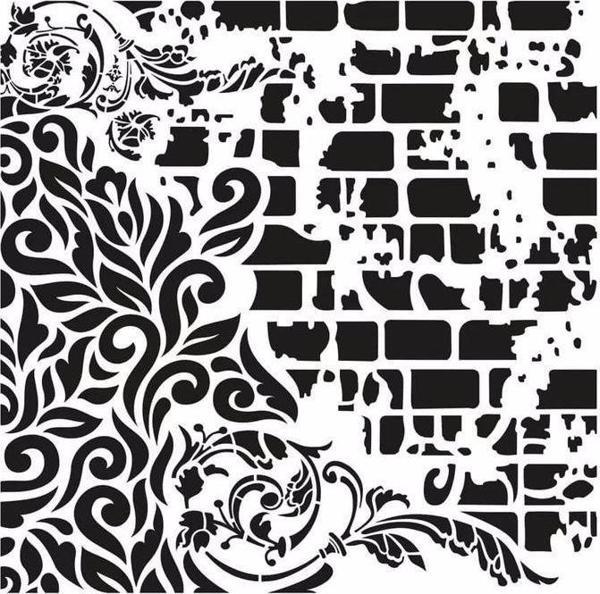 GRUNGE STENCIL MİNİ GCSM-005 25X25 - Image 1