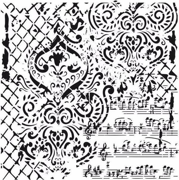 GRUNGE STENCIL MİNİ GCSM-014 25X25 - Image 1