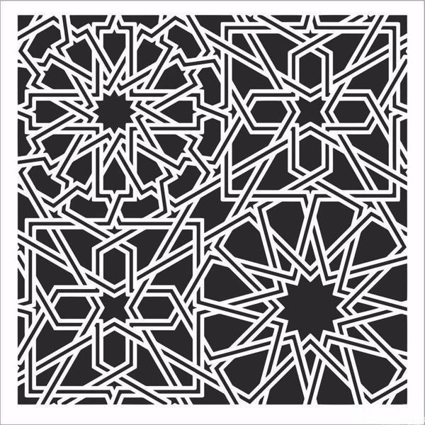 HOME DECOR MİNİ STENCIL HDM-154 25X25 - Image 1