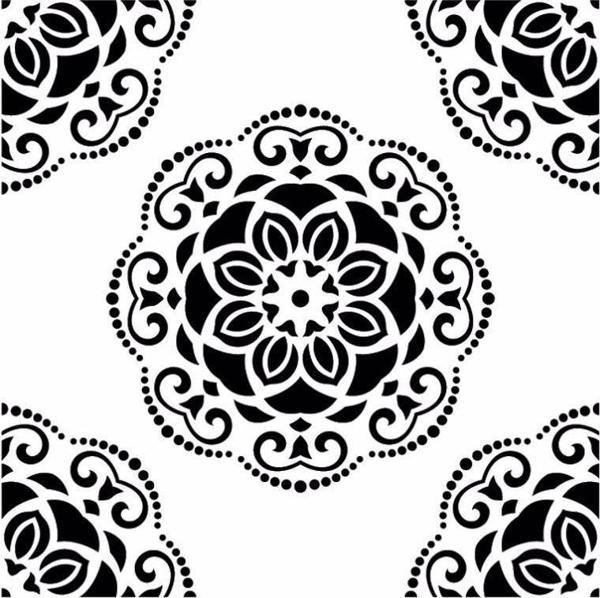 HOME DECOR MİNİ STENCIL HDM-182 25X25 - Image 1