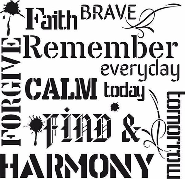 HOME DECOR MİNİ STENCIL HDM-53 25X25 - Image 1