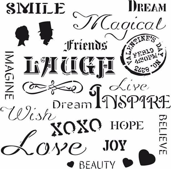 HOME DECOR MİNİ STENCIL HDM-55 25X25 - Image 1