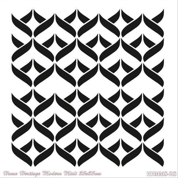 HOME HERITAGE MODERN MIDI 25X25CM HHMMS-28 STENCİL - Image 1