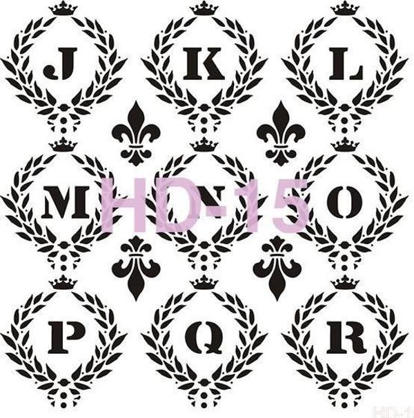 HD015 Home Dekor Stencil 45x45 - Image 1