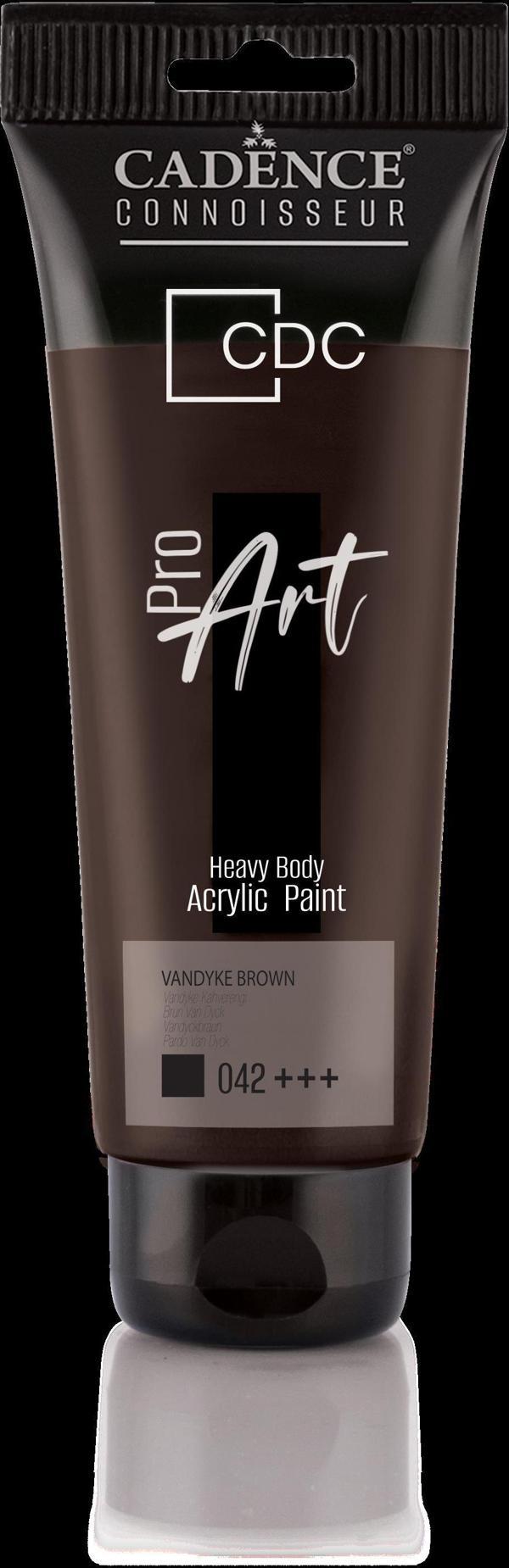 PROART HEAVY BODY AKRİLİK BOYA PR-042 VANDİKE KAHVERENGİ 120ML - Image 1
