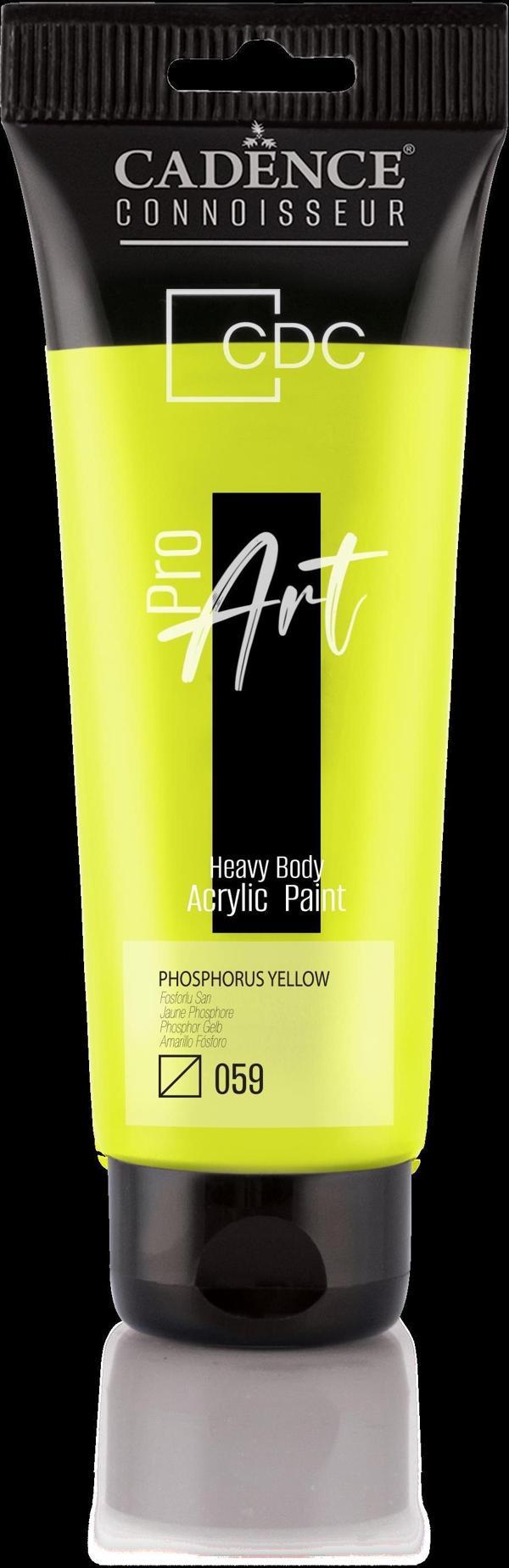 PROART HEAVY BODY AKRİLİK BOYA PR-059 FOSFORLU SARI 120ML - Image 1