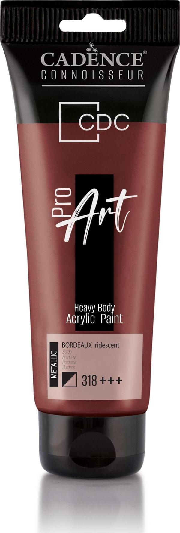 PROART HEAVY BODY METALİK  AKRİLİK BOYA PRM-318 BORDO 120ML - Image 1
