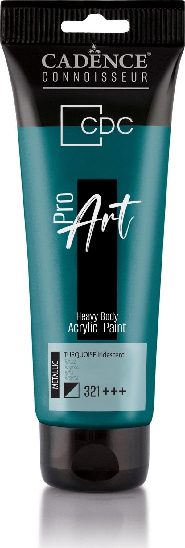 PROART HEAVY BODY METALİK  AKRİLİK BOYA PRM-321 TURKUAZ 120ML - Image 1