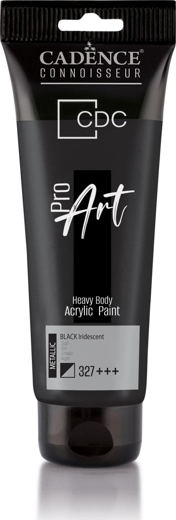 PROART HEAVY BODY METALİK  AKRİLİK BOYA PRM-327 SİYAH 120ML - Image 1