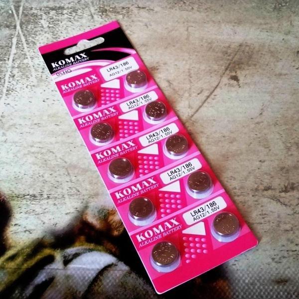 BUTTON ALKALINE BATTERY AG SERİA AG 12 PİL LR43 PİL SR386 PİL SR43 PİL 186 PİL SAAT PİLİ YEDEK PİL - Image 1