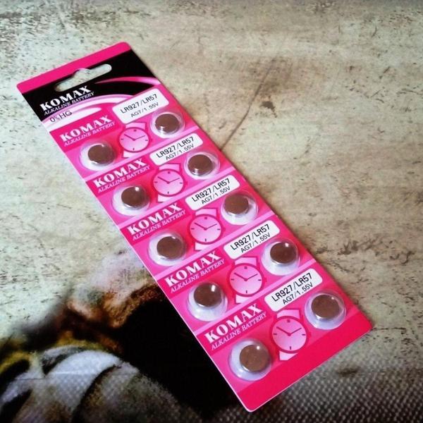 BUTTON ALKALINE BATTERY AG SERİA AG 7 PİL LR927 PİL SR395 PİL 927 PİL LR57 PİL SAAT PİLİ YEDEK PİL - Image 1
