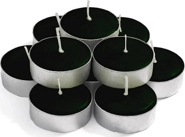 Kuzey Cadılar Bayramına Özel Vıp Siyah Mum Black Tea Light Candle Siyah Tea Light Mum Siyah Mum 100 Adet - Image 1