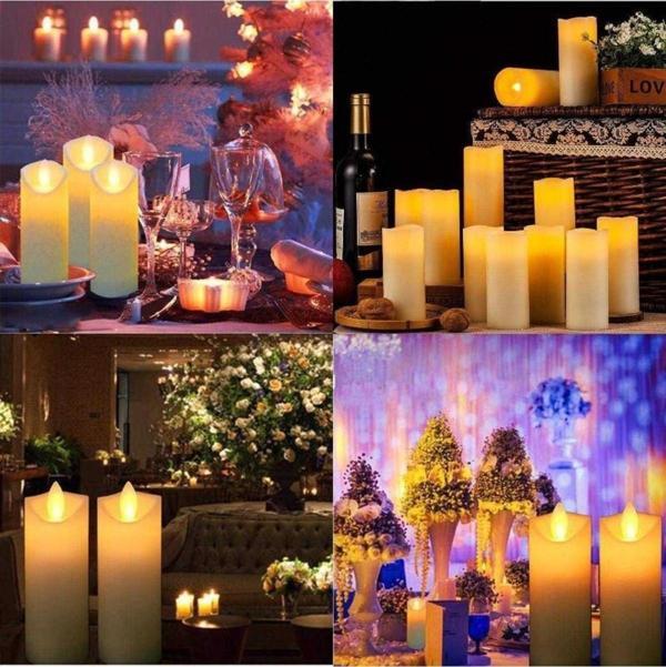 Kuzey Led Light Candles 6 Adet Led Işıklı Mum Titrek Sallanan Mum Işıklı Mum Led Mum Pilli Mum Gün Işığı - Image 1