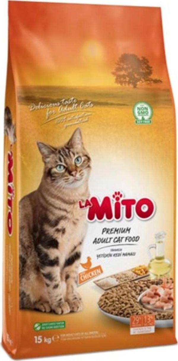 La Mito Adult Cat Tavuklu Yetişkin Kedi Maması 15 Kg - Image 1