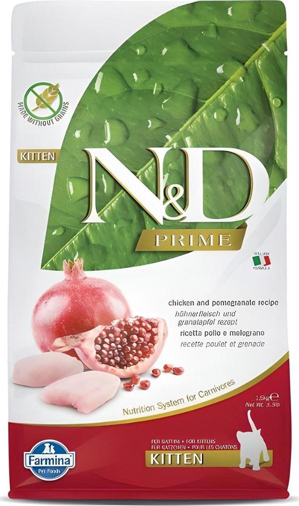 N&D Tahılsız Kitten Tavuk Nar Kedi Maması 1,5 Kg - Image 1