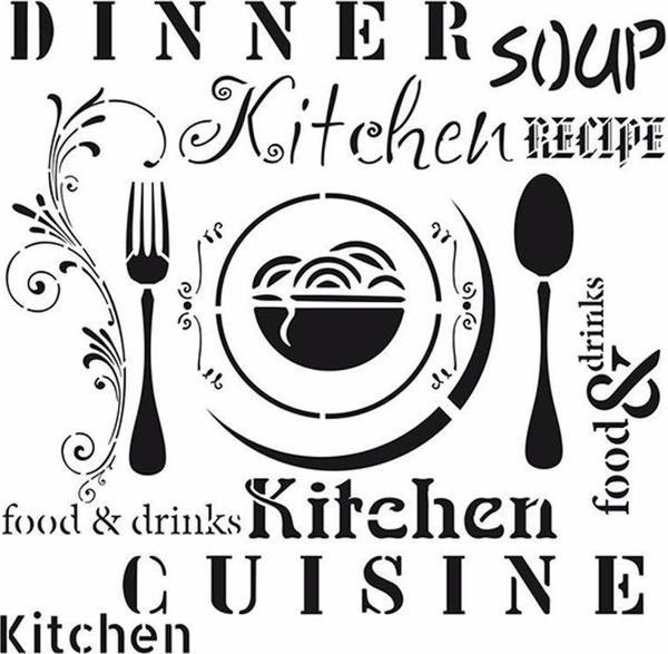 HOME DECOR STENCIL HD-48 45X45 - Image 1
