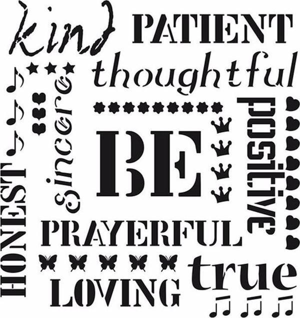 HOME DECOR STENCIL HD-56 45X45 - Image 1