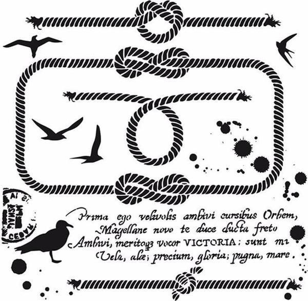 HOME DECOR STENCIL HD-62 45X45 - Image 1