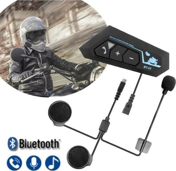 Torima Bluetooth Motosiklet Kulaklığı Intercom Siyah Motorsiklet Kulaklık - Image 1