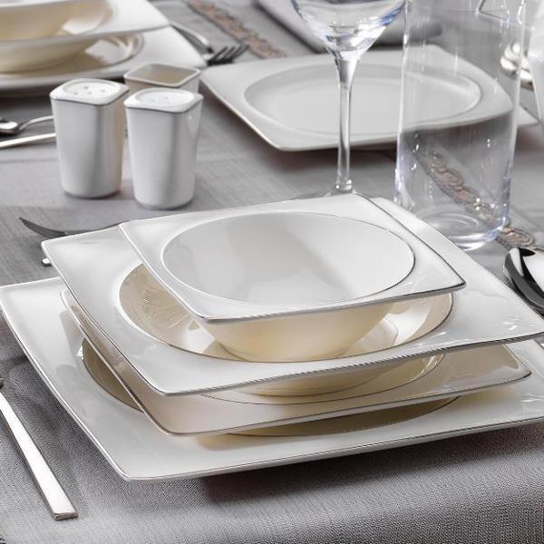 Schafer Glamor Pure 60 Parça 12 Kişilik Yemek Takımı-PLT01 - Image 1