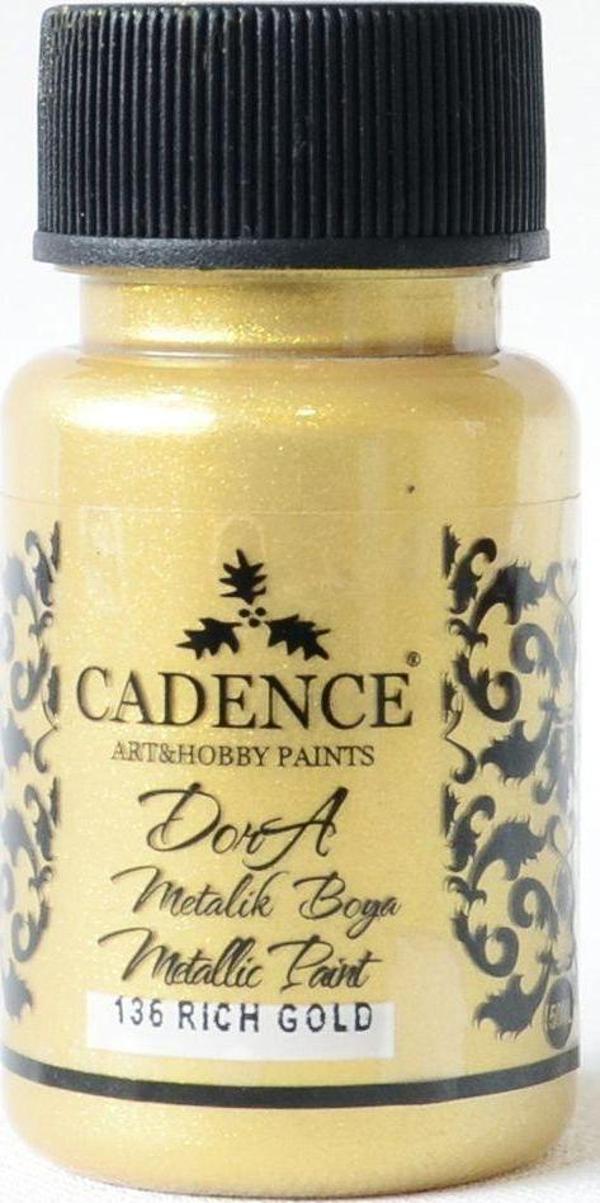 136 Rich Gold Dora Metalik Boya 50ML(cc) - Image 1