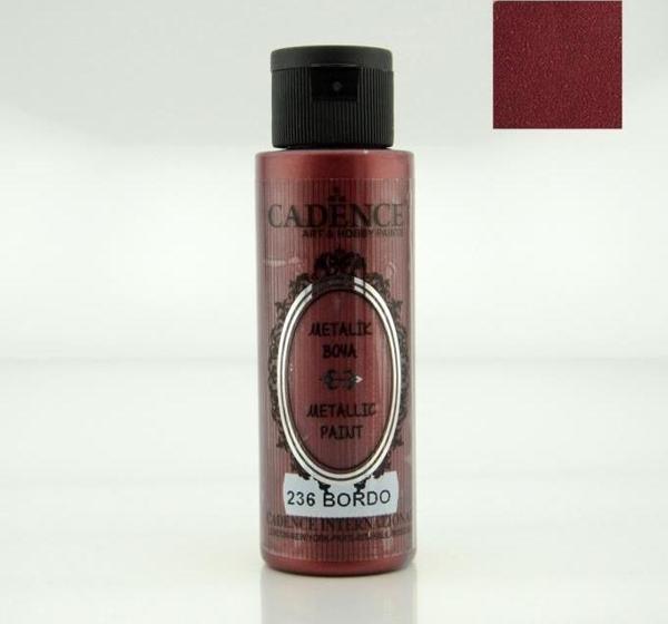 METALİK SEDEFLİ BOYA 236 BORDO 70ML - Image 1