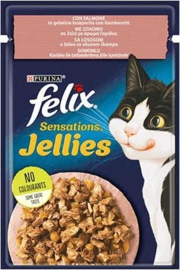 Felix Sensations Somonlu Karidesli Jel Pouch Kedi 85 Gr - Image 1
