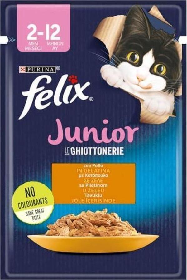 Felix Tavuklu Junior Yavru Kedi Konservesi Pouch 85 Gr - Image 1